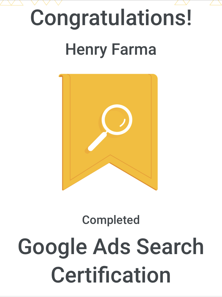 I Haven't Received My Official Ad Words Certificate After Passing The Fundamentals And The Ad Search - Google Ads Community
