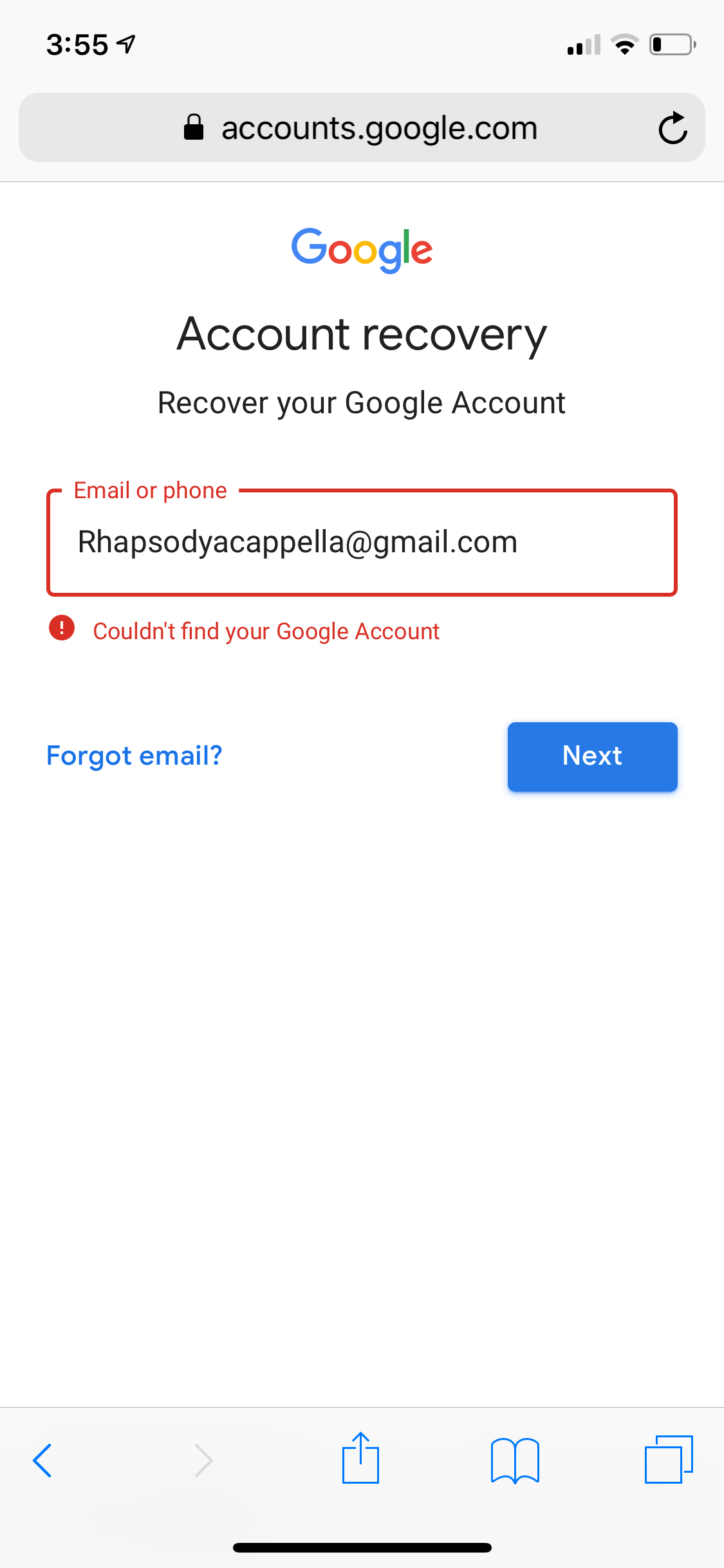Can’t sign in to new account Gmail Community