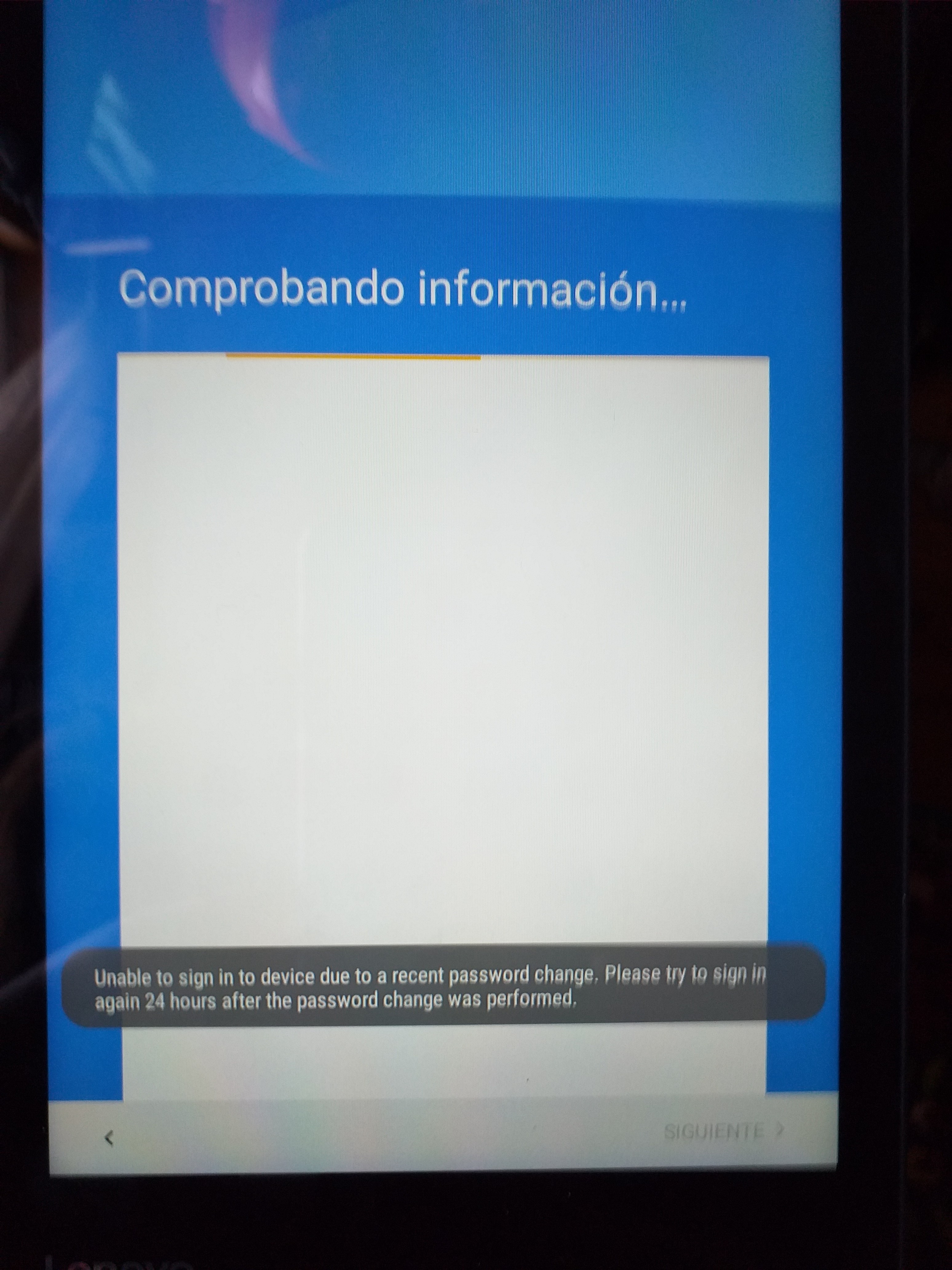 Tengo usuario y contraseña correctos, pero no me deja acceder a tablet
