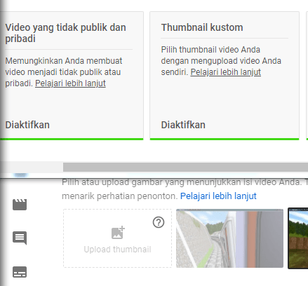 kenapa saya tidak bisa upload thumbnail custom padahal akun youtube saya  sudah terferivikasi? - YouTube Community