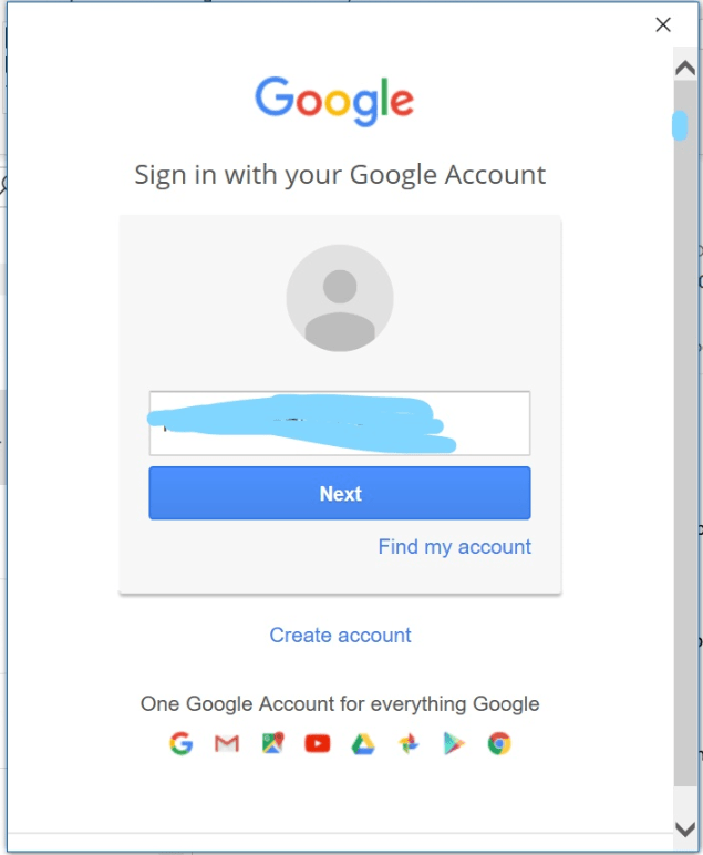 How can I get rid of the "Sign in with your Google Account