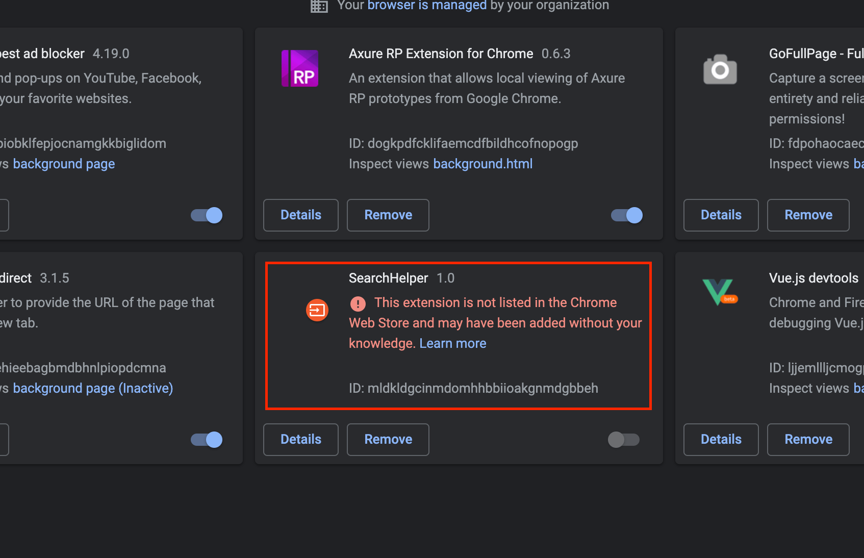 How to add a custom view background image chrome extension in your