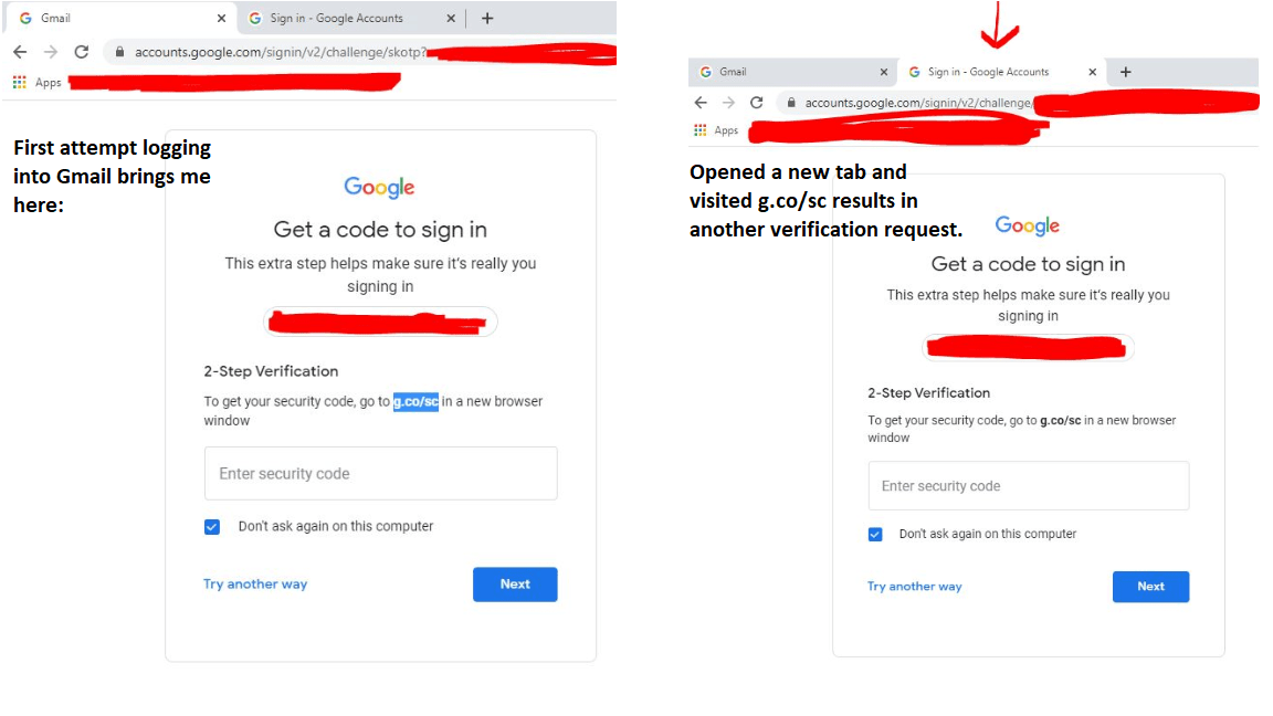 Gmail 2step verification Loop Gmail Community