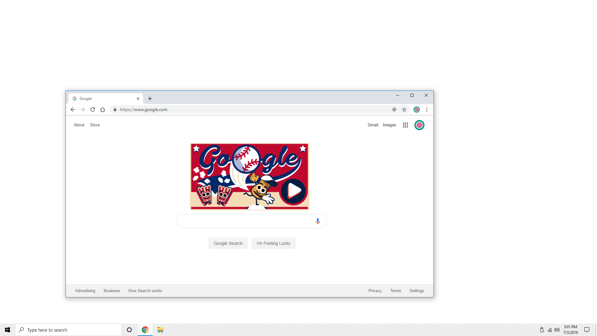 (Windows 10) Chrome window's top border displays accent color Google
