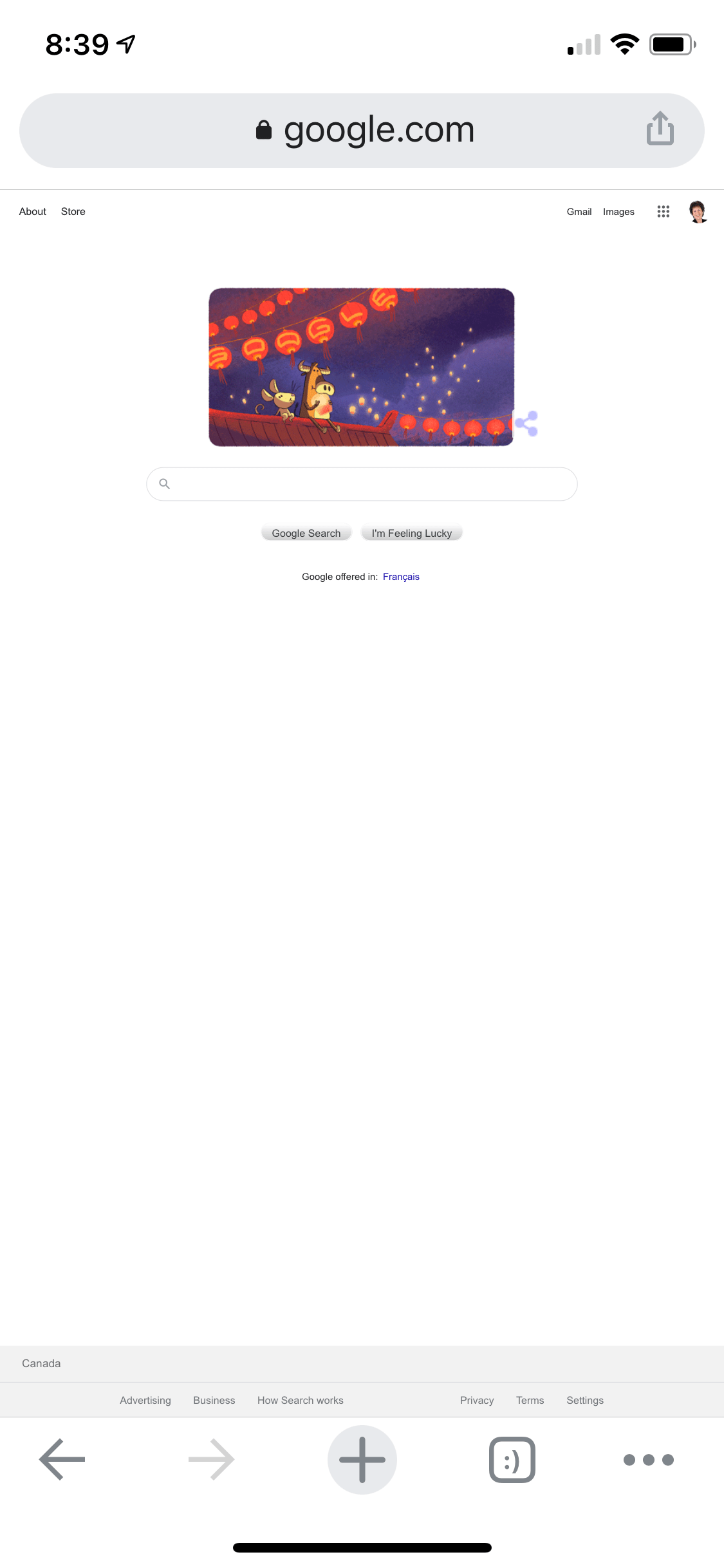 My Google search screen just changed to extremely small so I can&rsquo;t 