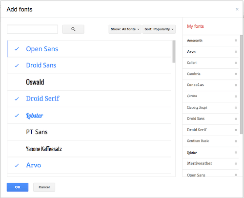 Change the font in a document Docs editors Help