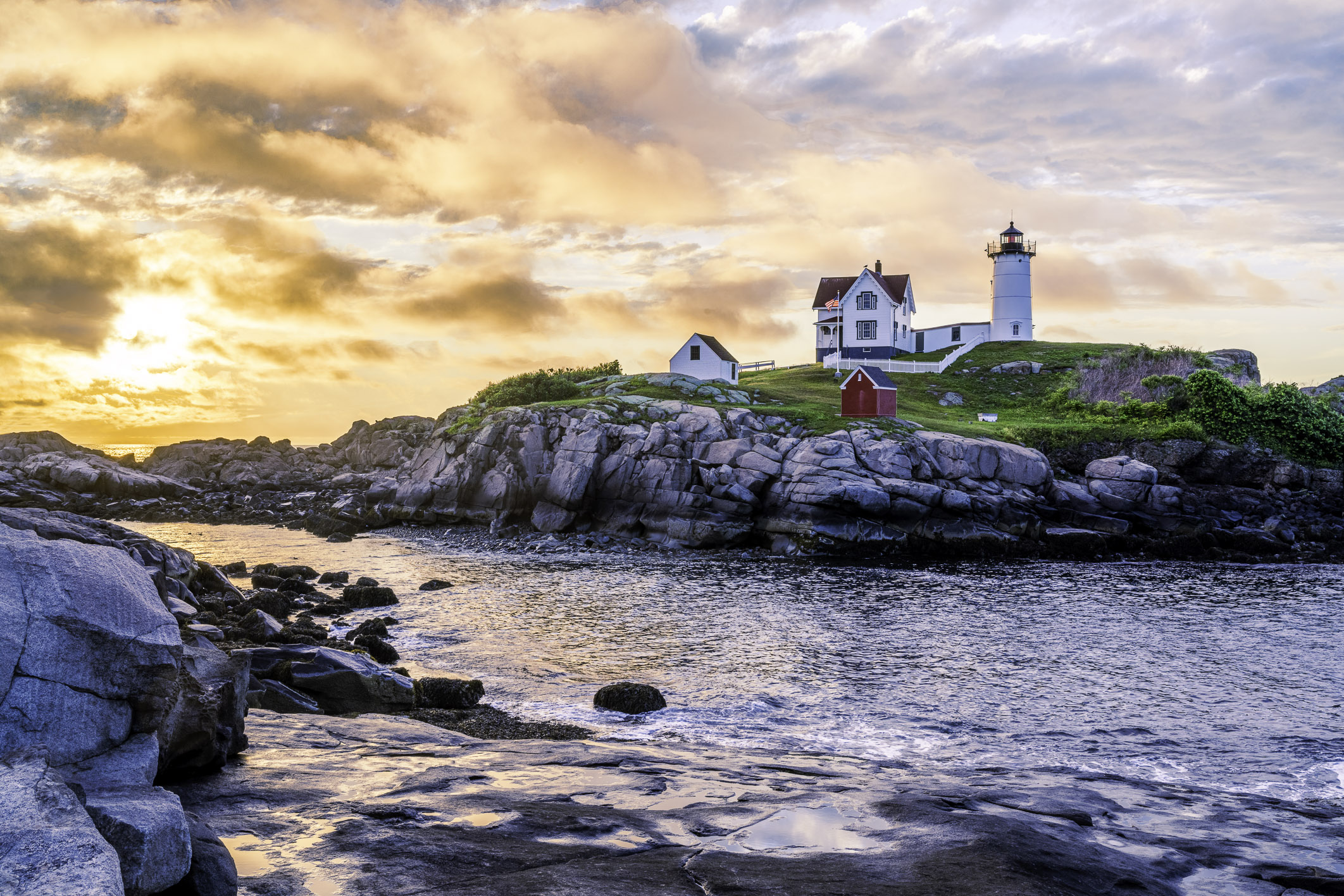Nubble Lighthouse at Dawn, York, Maine Stanton Champion