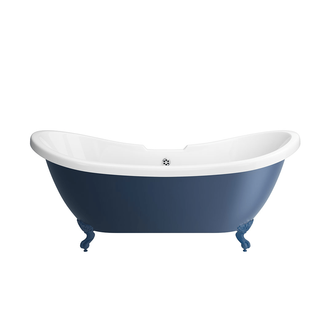 MyColour Traditional Double Slipper 1750 Freestanding Acrylic Bath with