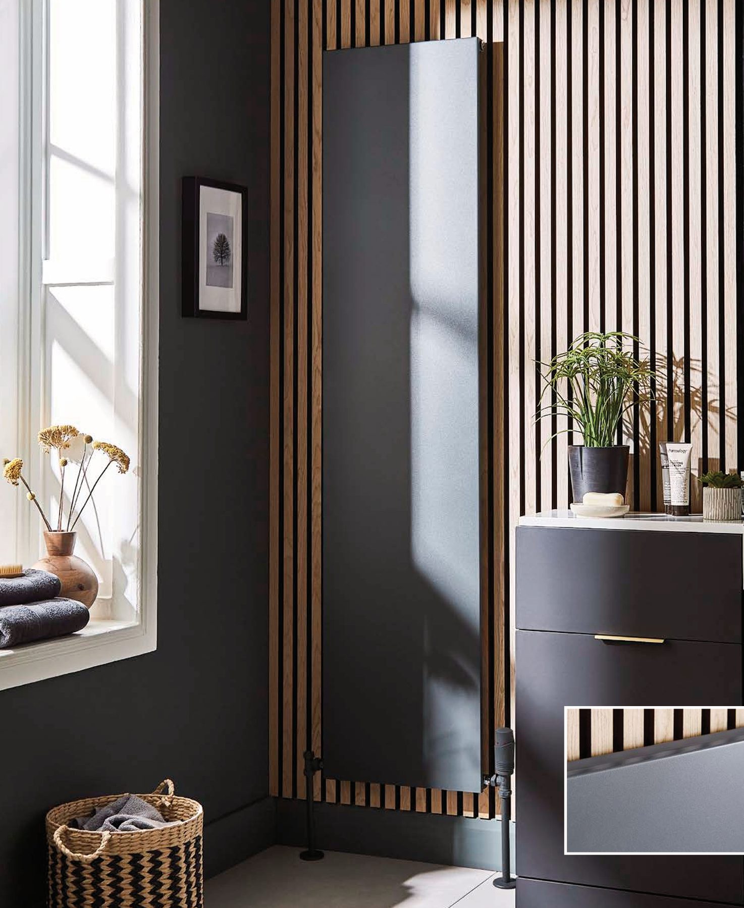 Brampton Designer Aluminium Radiator Textured Grey Get My Taps
