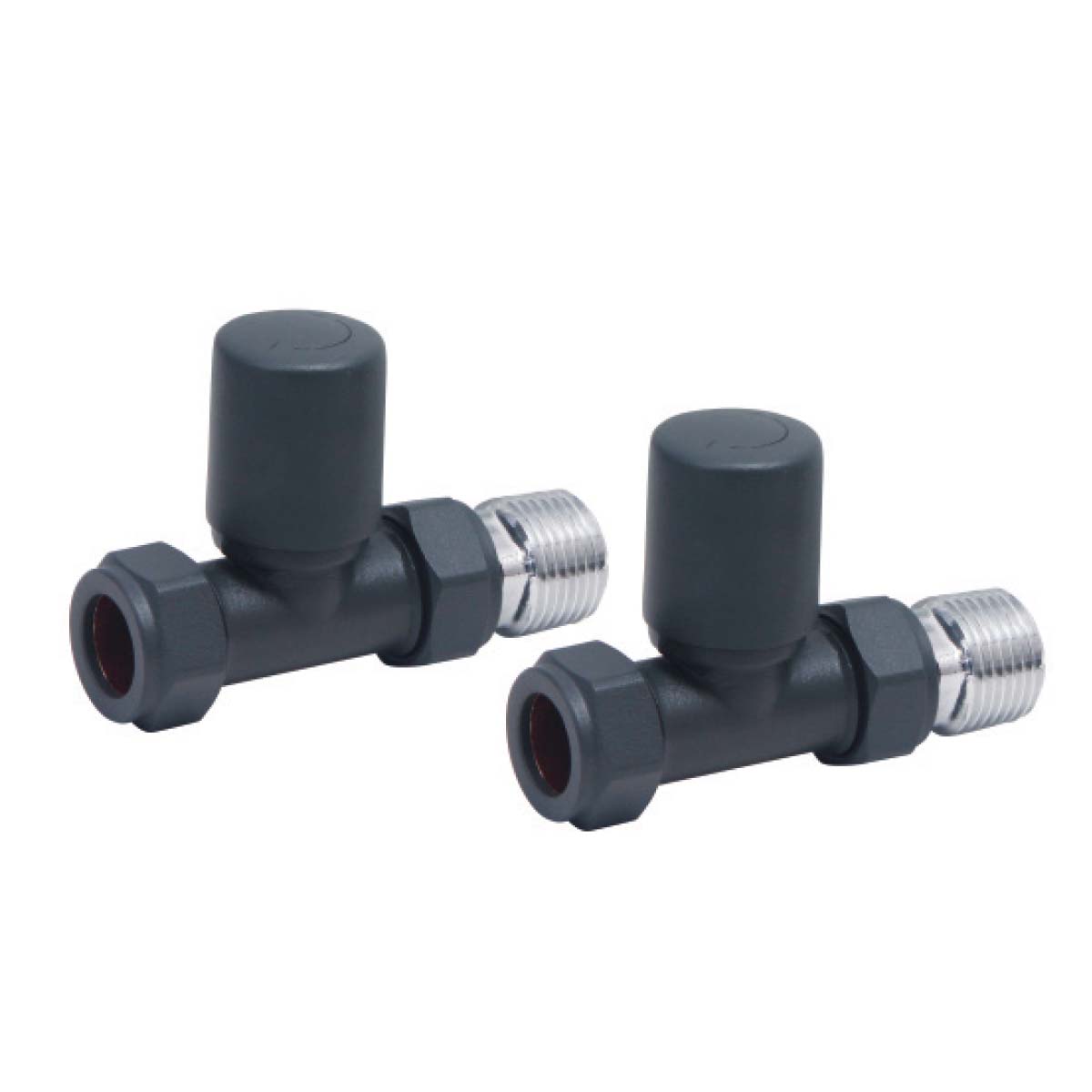 Towel Rail Valves Straight (Pair) Carbon Anthracite Get My Taps