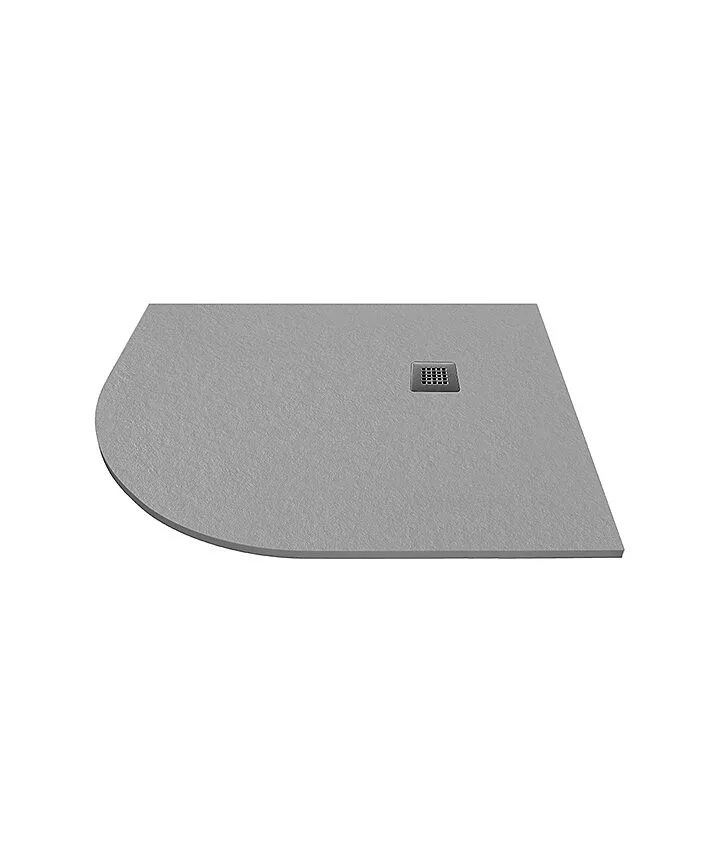 Quadrant Offset Shower Tray Grey Slate Get My Taps