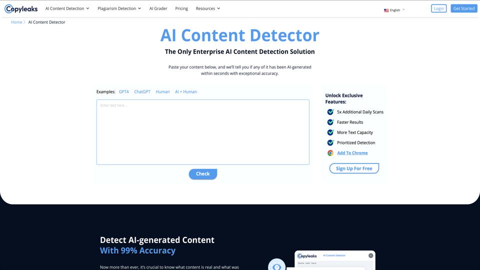 Copyleaks AI content detector AI Tool for Plagiarism Detection