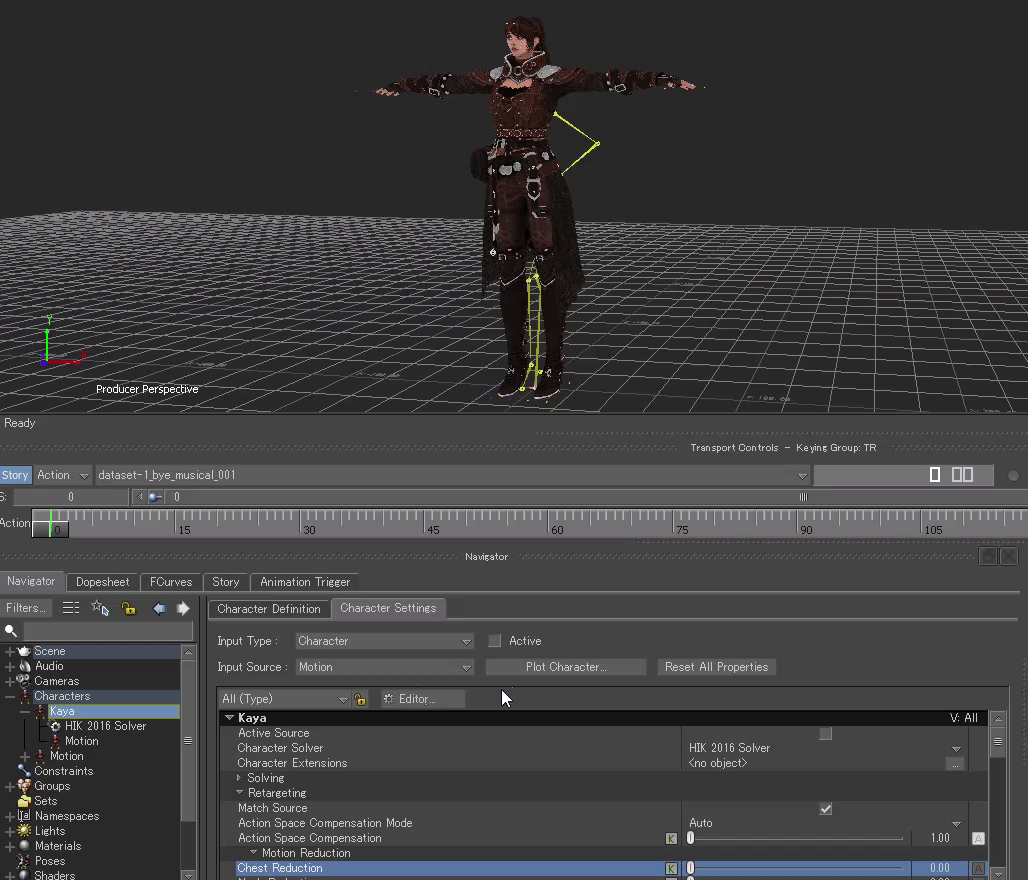 【MotionBuilderチュートリアル】第7回モデルデータとモーションデータを繋げる）～