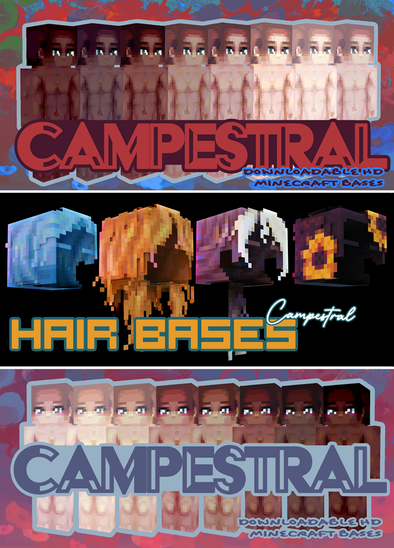 Mega Minecraft Skin Base Pack Campestral's Kofi Shop
