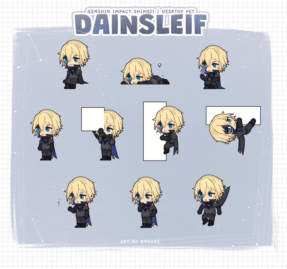 Dainsleif Shimeji Genshin Impact Anchy's Kofi Shop Kofi ️