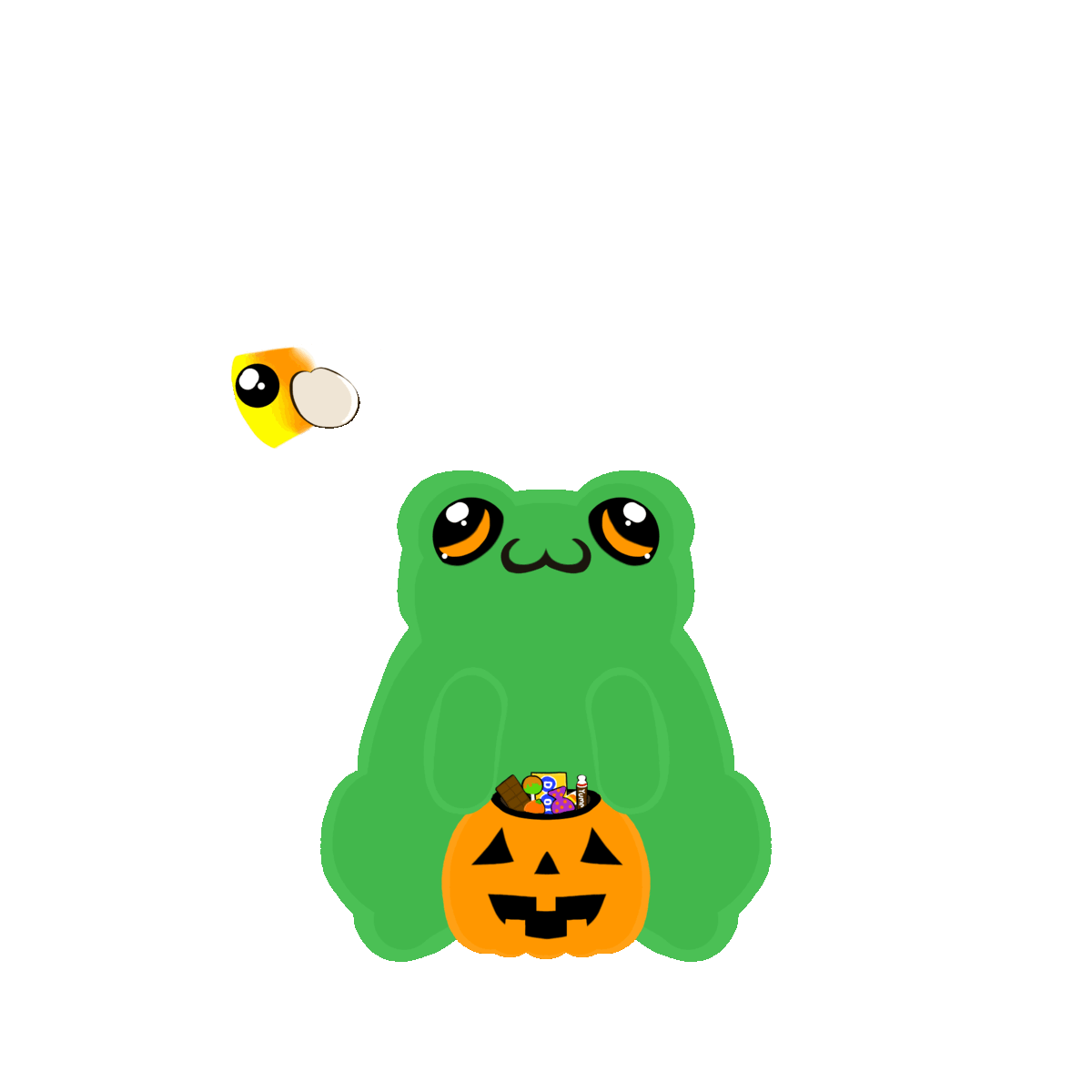 Cute Halloween Froggy PNGtuber Model BandiiBean's Kofi Shop Kofi
