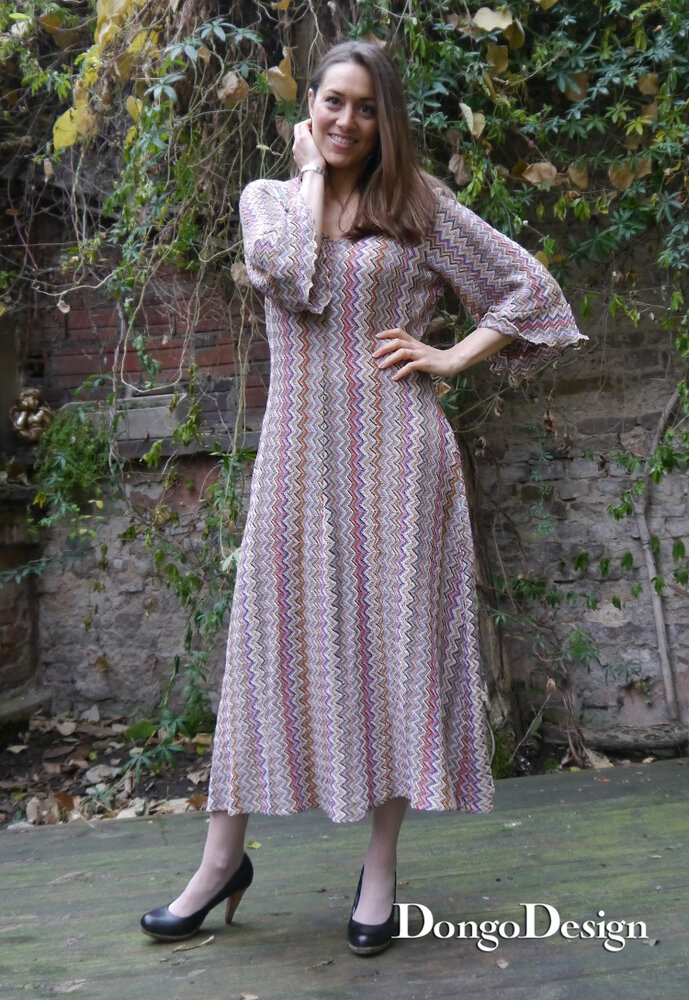 PDF sewing pattern Jersey Dress Kathrin with instructions