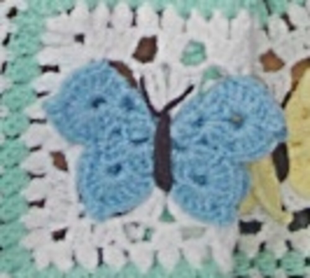 Beautiful Butterfly Kisses Baby Afghan Crochet Pattern
