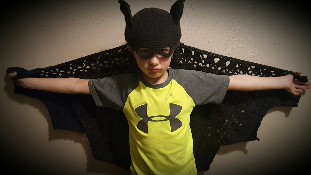 Batman Hooded Blanket or Toddler Cape Crochet Pattern