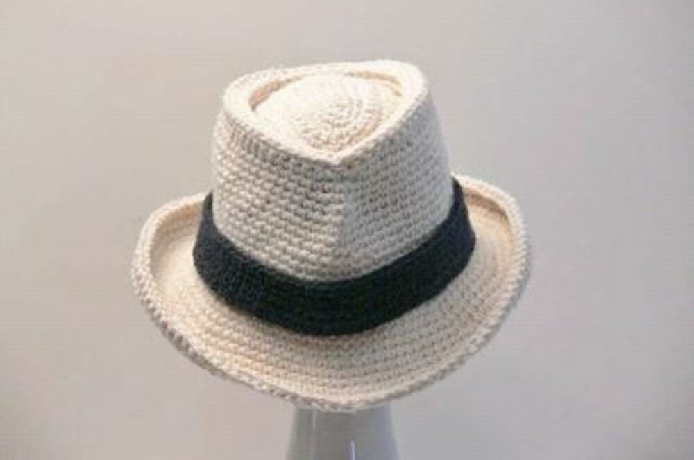Crochet Pattern Fedora for Babies to Men's XX Large