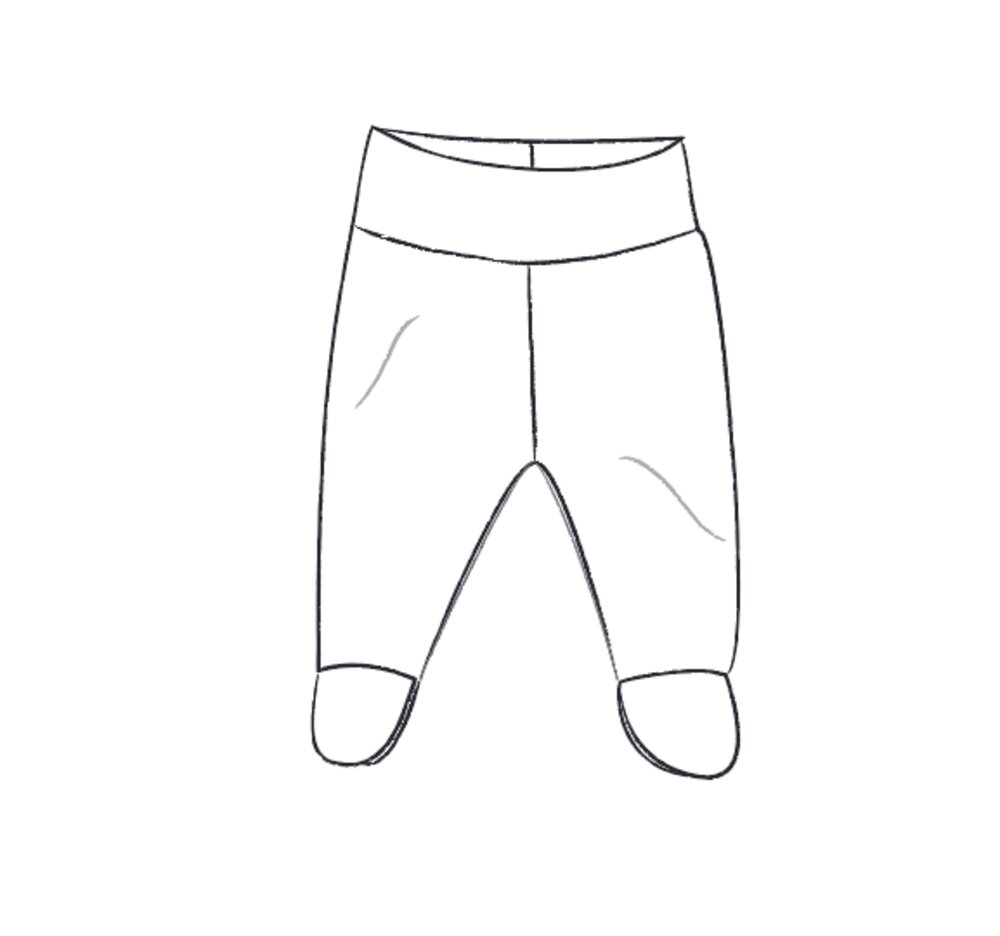 Baby footed pants free sewing pattern