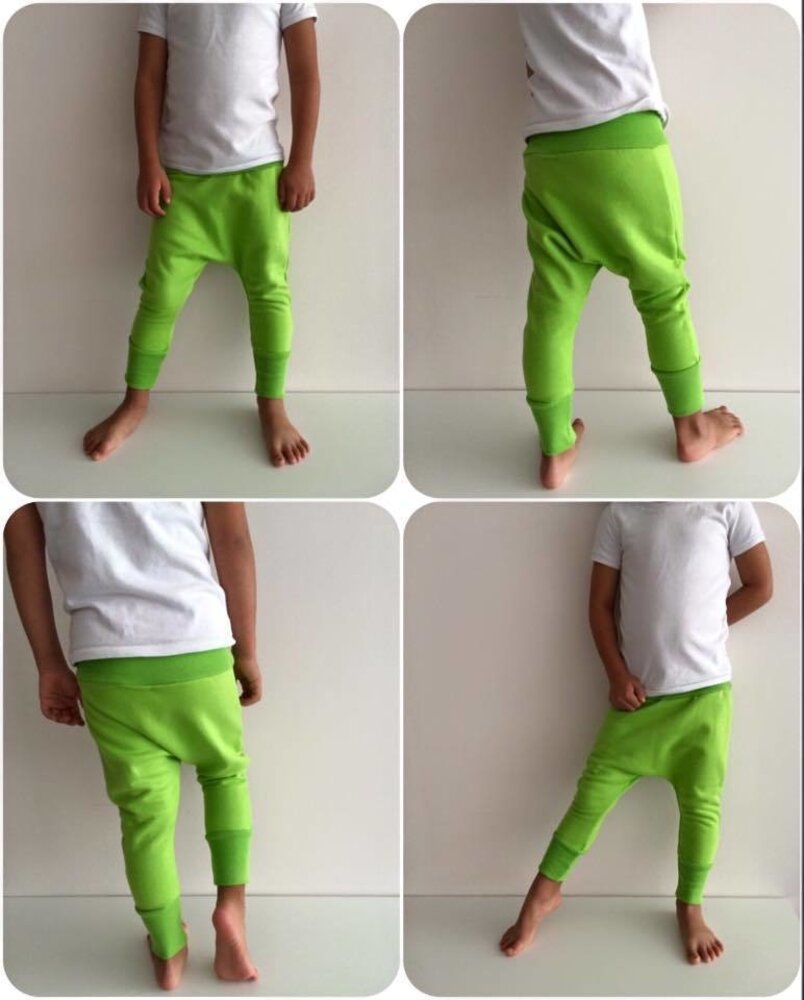 Boys and girls harem sweat pants sewing pattern