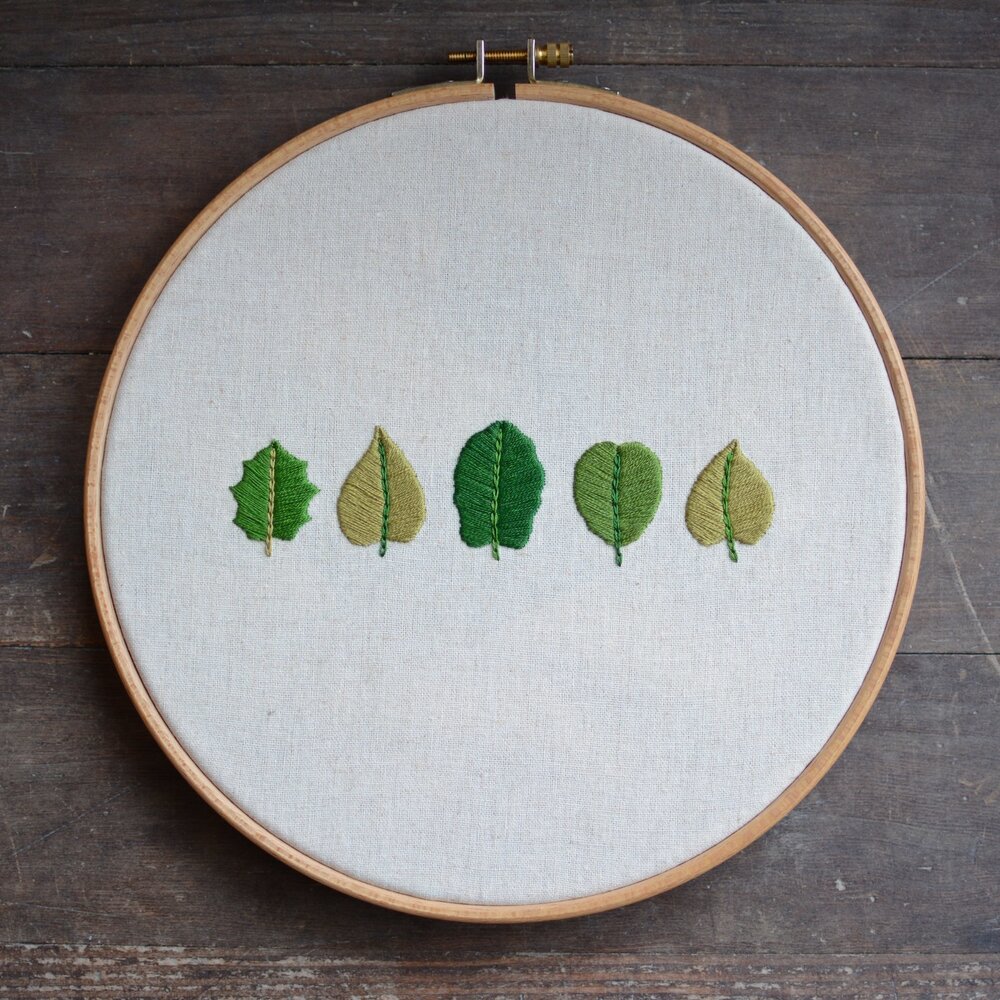 Leaf Embroidery New Zealand Collection PDF Pattern