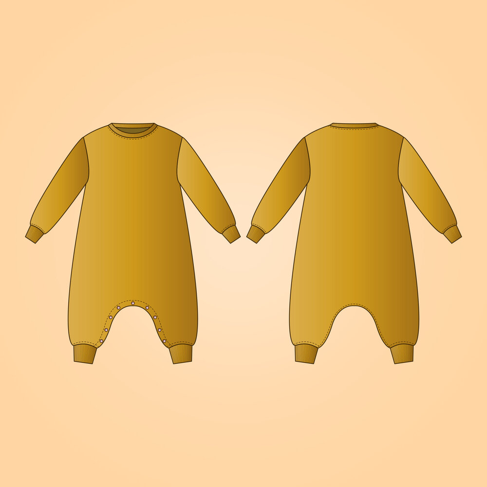 Harem Romper For Kids Sizes 0M 6Y PDF Sewing Pattern