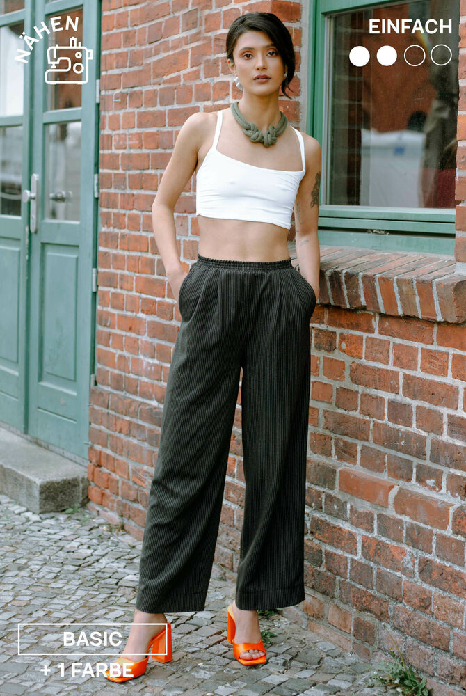 Pants with elastic band, with video tutorial, sizes XSXXXL