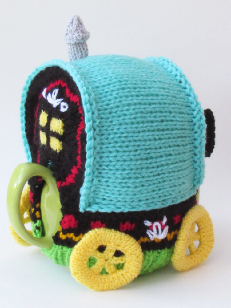 TeaCosyFolk's Romany Gypsy Caravan Tea Cosy Knitting Pattern