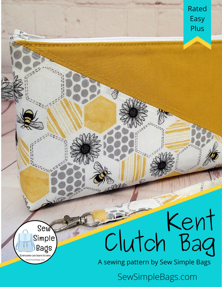 Kent Wristlet Clutch bag sewing pattern