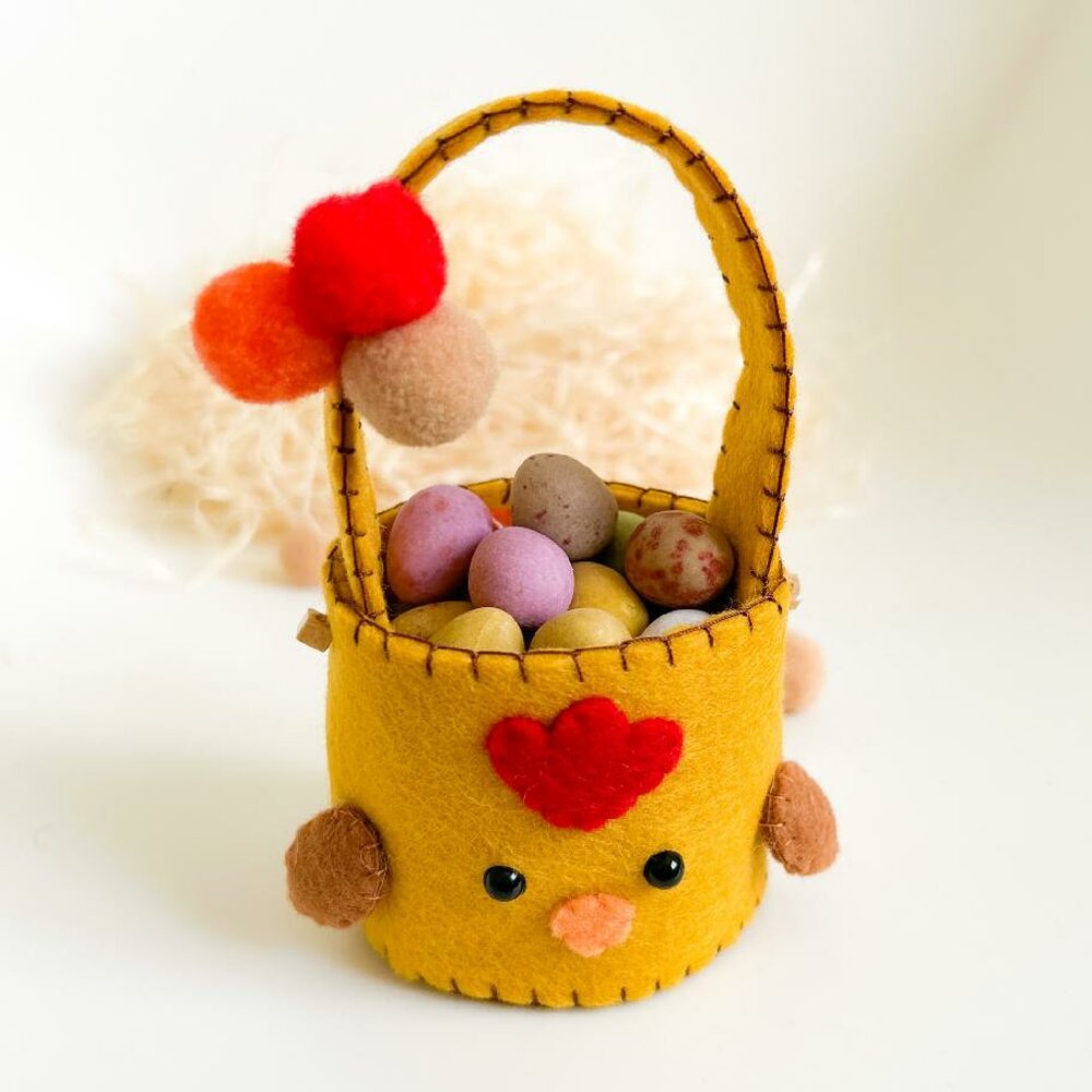 DIY Felt Easter chicken basket PDF Pattern