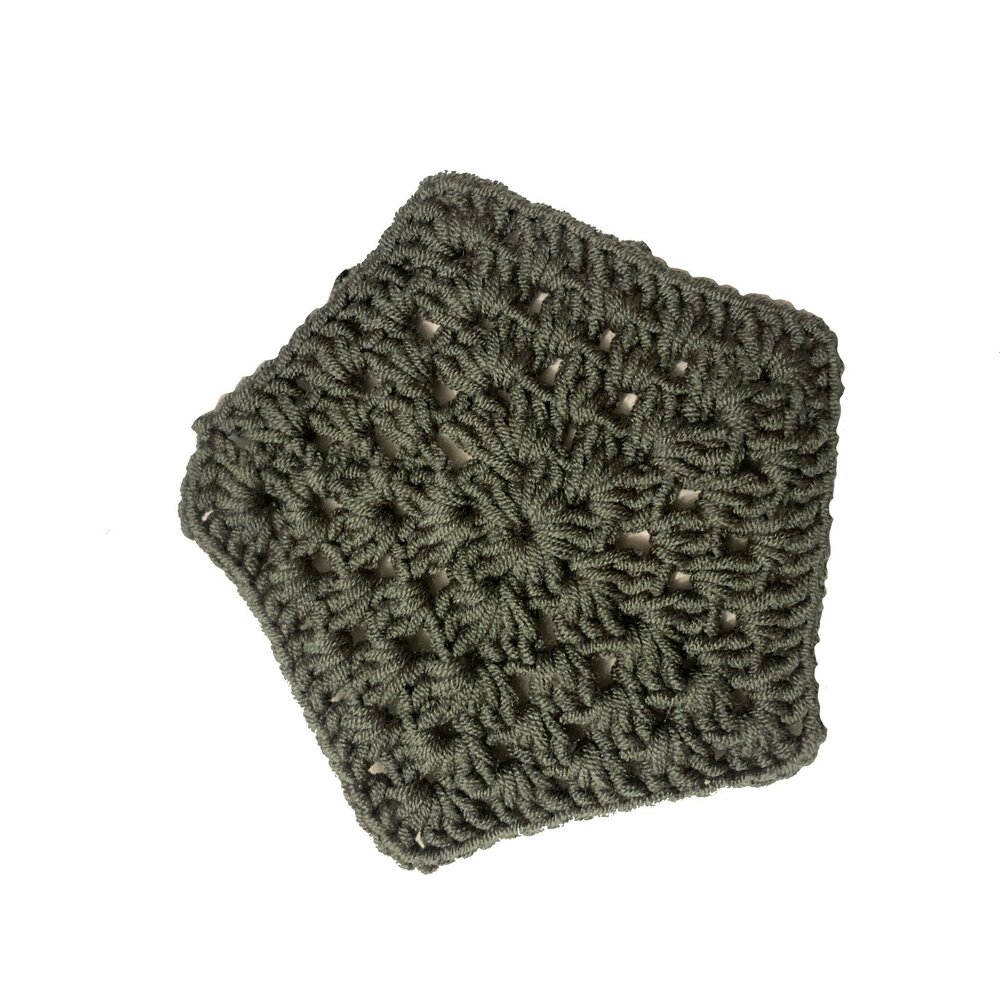 Flower and Hexagon crochet coaster PDF pattern