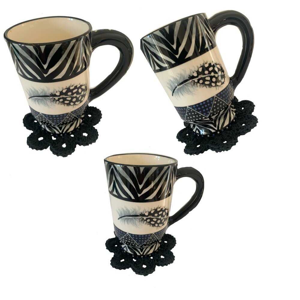 Flower and Hexagon crochet coaster PDF pattern