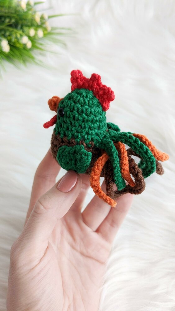 Rooster amigurumi pattern, crochet chicken, bird crochet