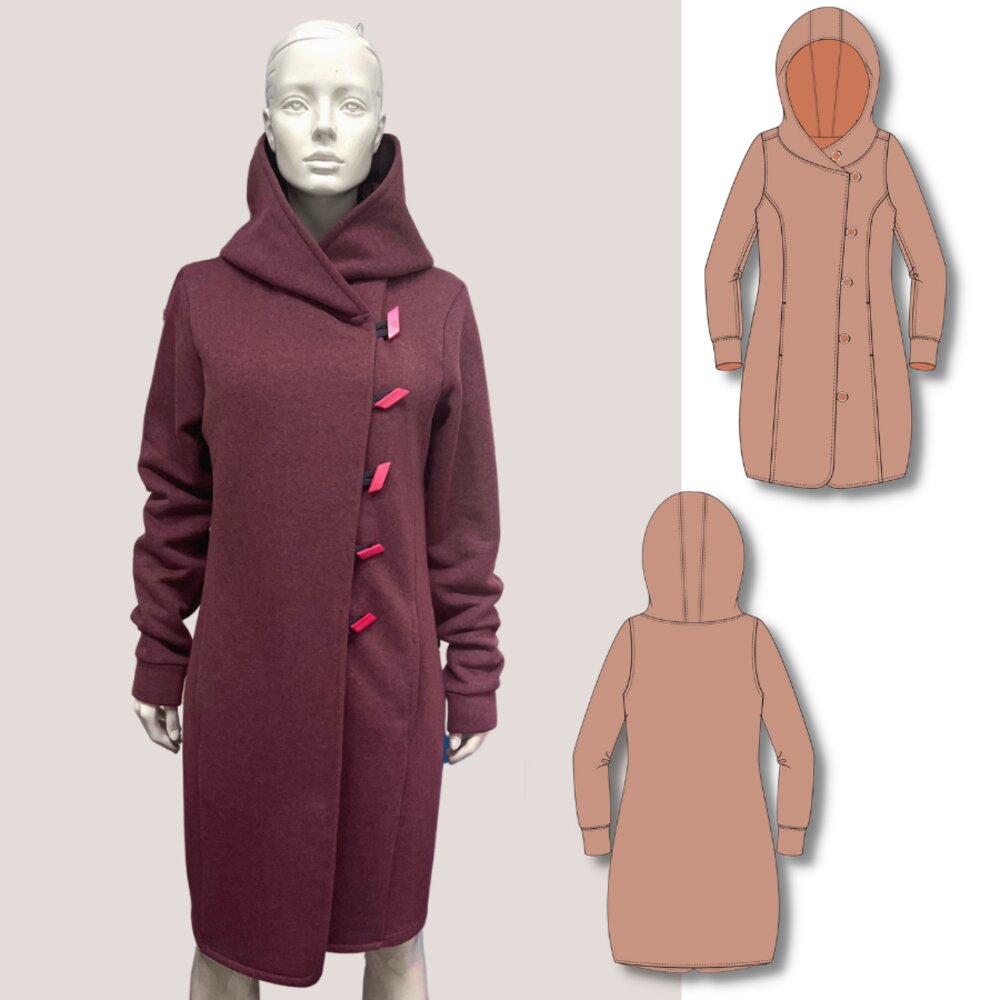 Coatigan Darina Sewing pattern (A4,A0,projector)+manual