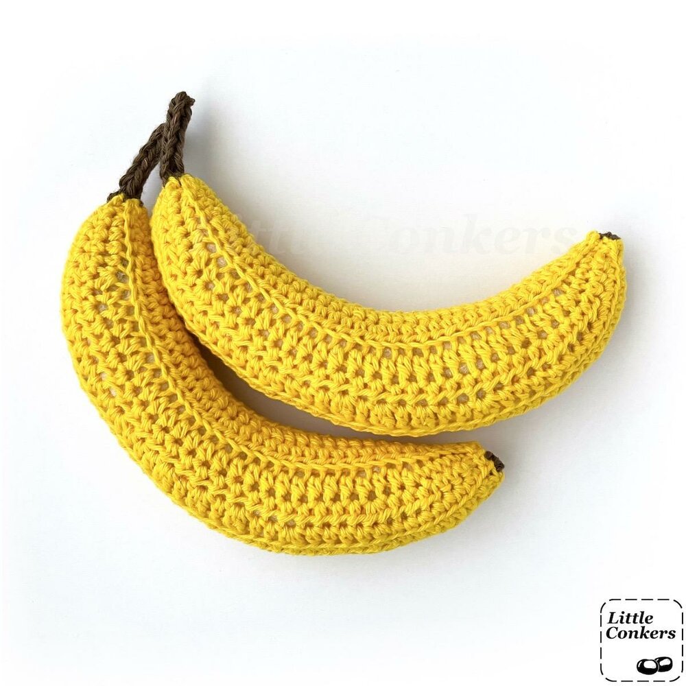 Banana and Banana Peel Crochet Pattern