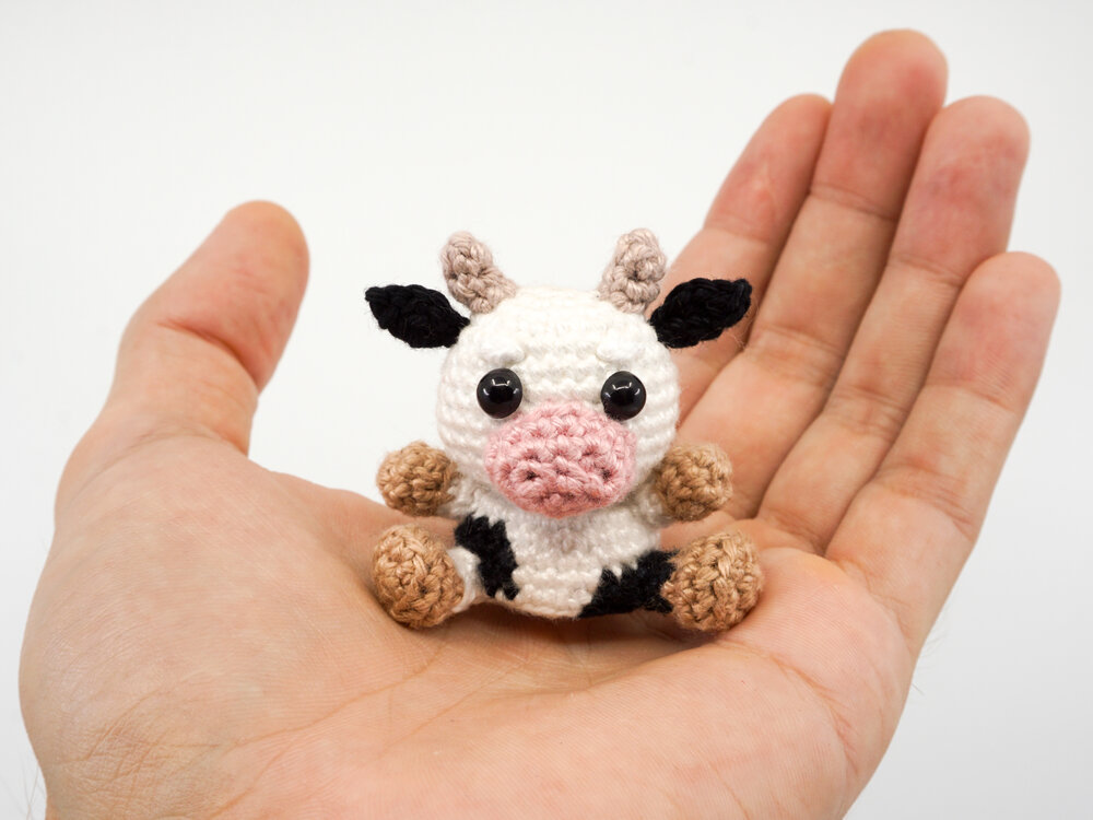 Mini Cow Amigurumi Crochet Pattern