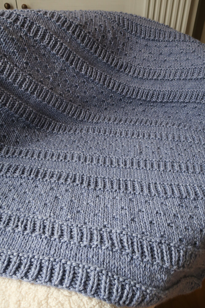Chunky Blanket Knitting Pattern Summer Blues Knit Blanket