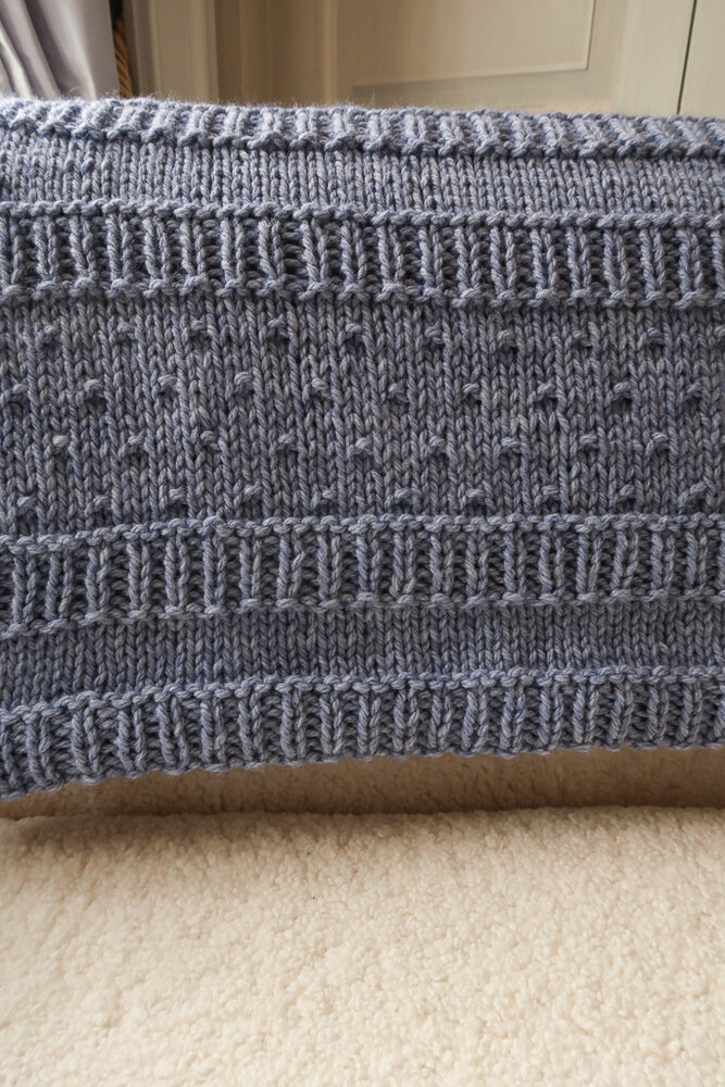 Chunky Blanket Knitting Pattern Summer Blues Knit Blanket