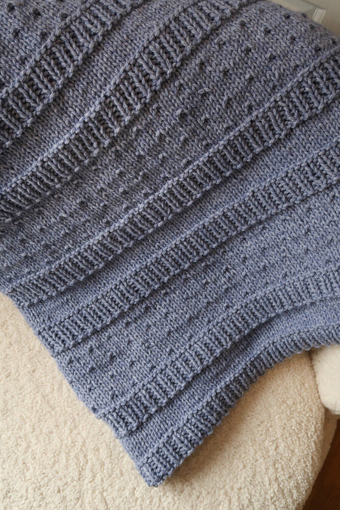 Chunky Blanket Knitting Pattern Summer Blues Knit Blanket