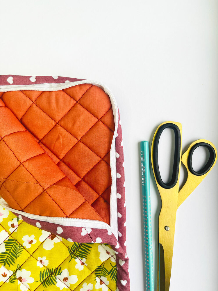 Quilted tablet case sewing tutorial