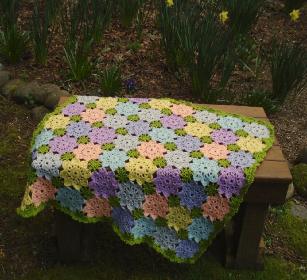 Patchwork Flowers Baby Blanket PB112
