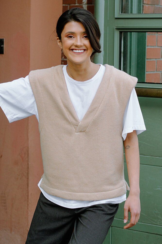 Sweater vest sewing pattern for ladies, XSXXXL