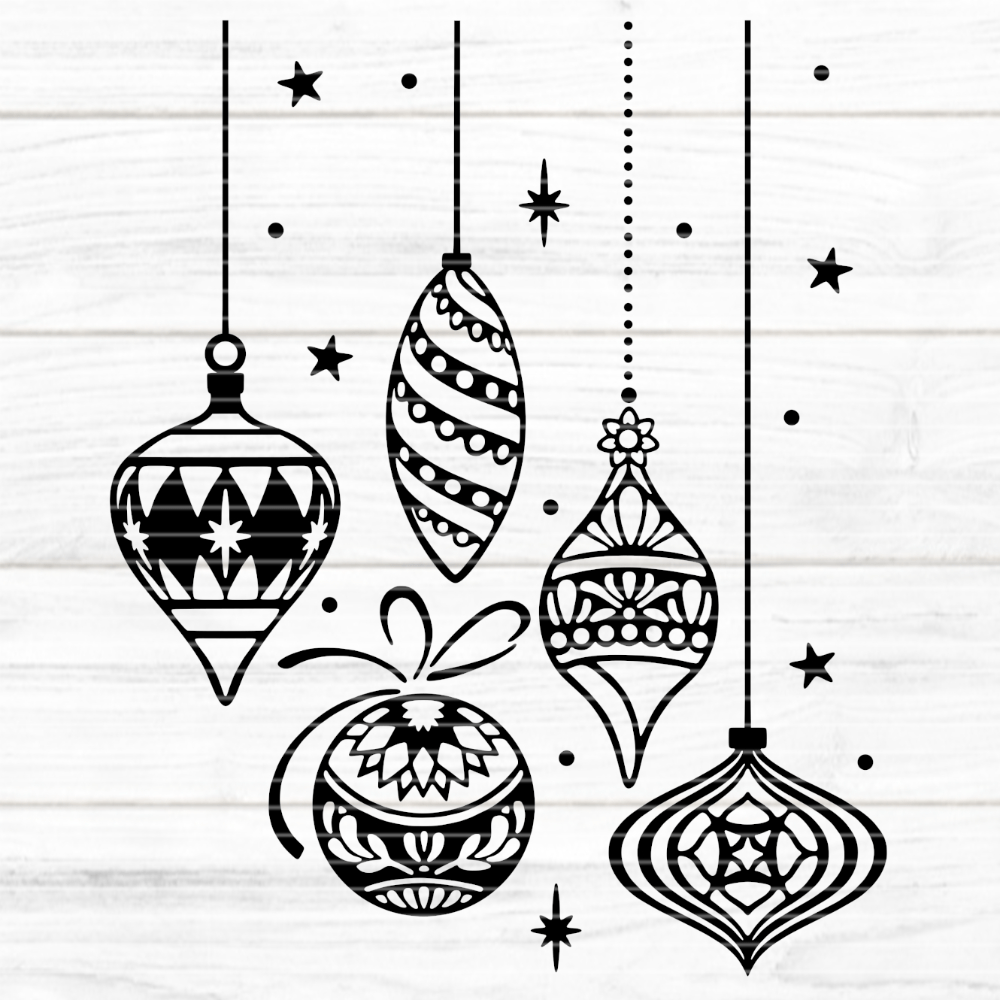 Christmas balls Cutting file SVG DXF FCM