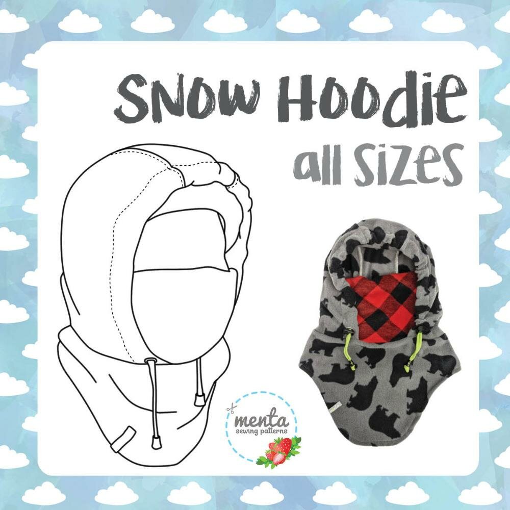 Snow Hoodie helmet compatible PDF SEWING PATTERN TUTORIAL
