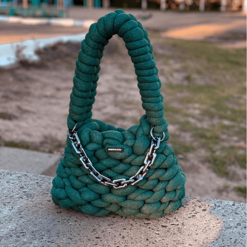 Chunky bag knit pattern PDF video tutorial