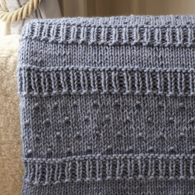 Chunky Blanket Knitting Pattern Summer Blues Knit Blanket