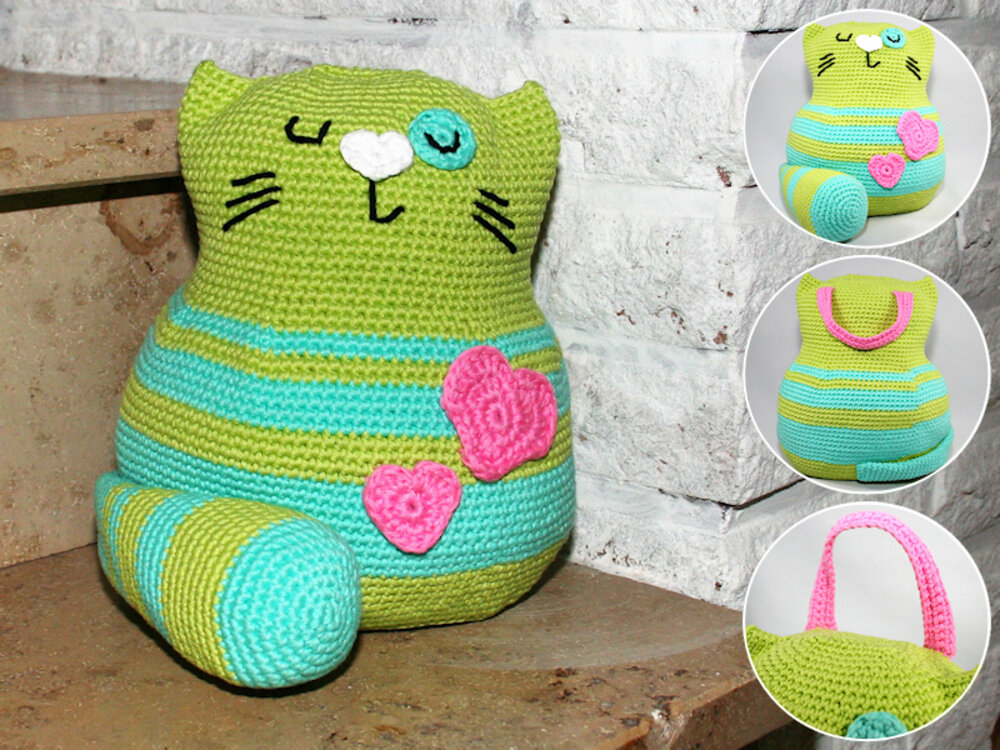 Cat Doorstop Crochet Pattern