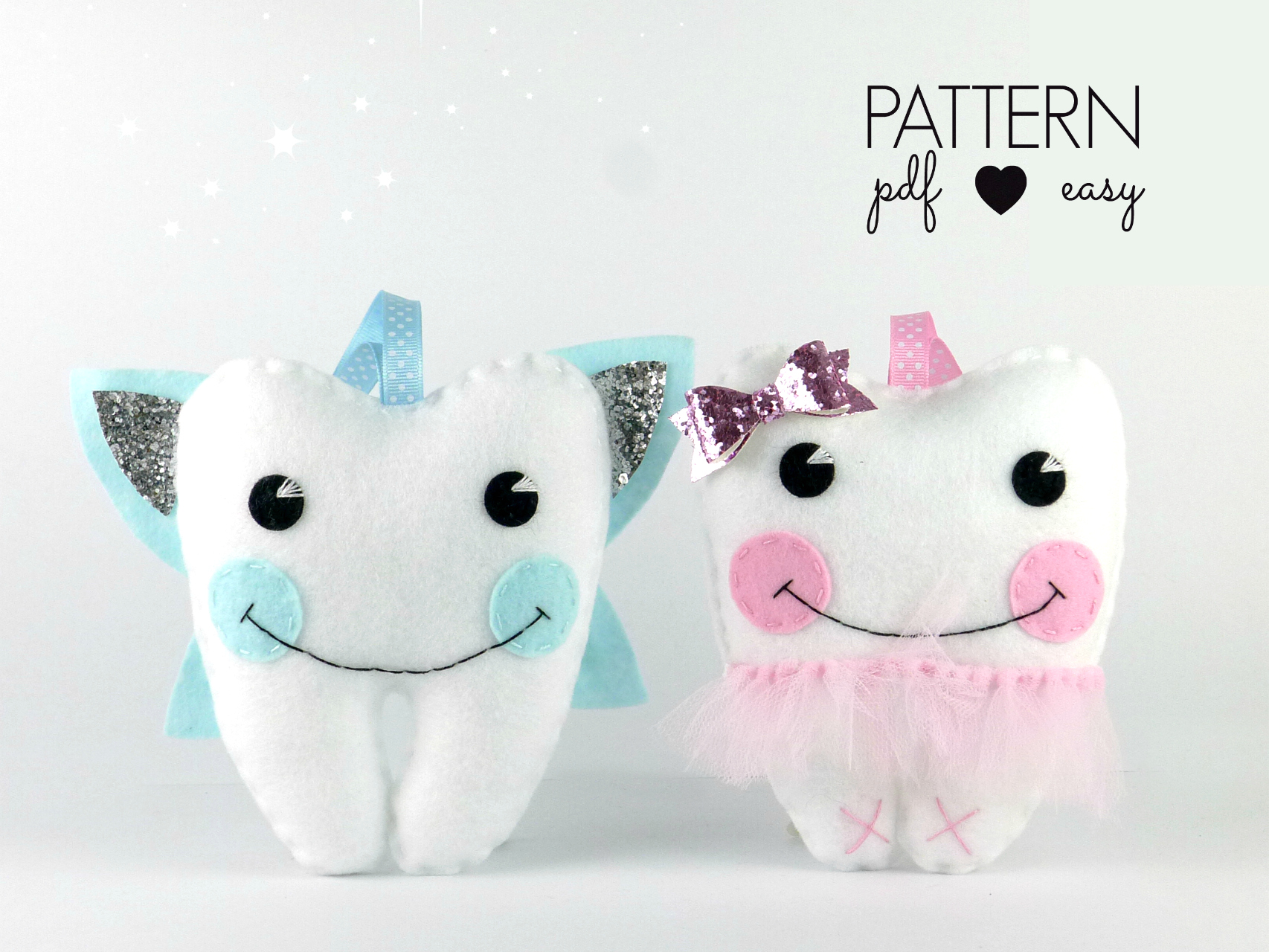 Tooth Fairy Pillow Sewing Pattern Ballerina & Fairy
